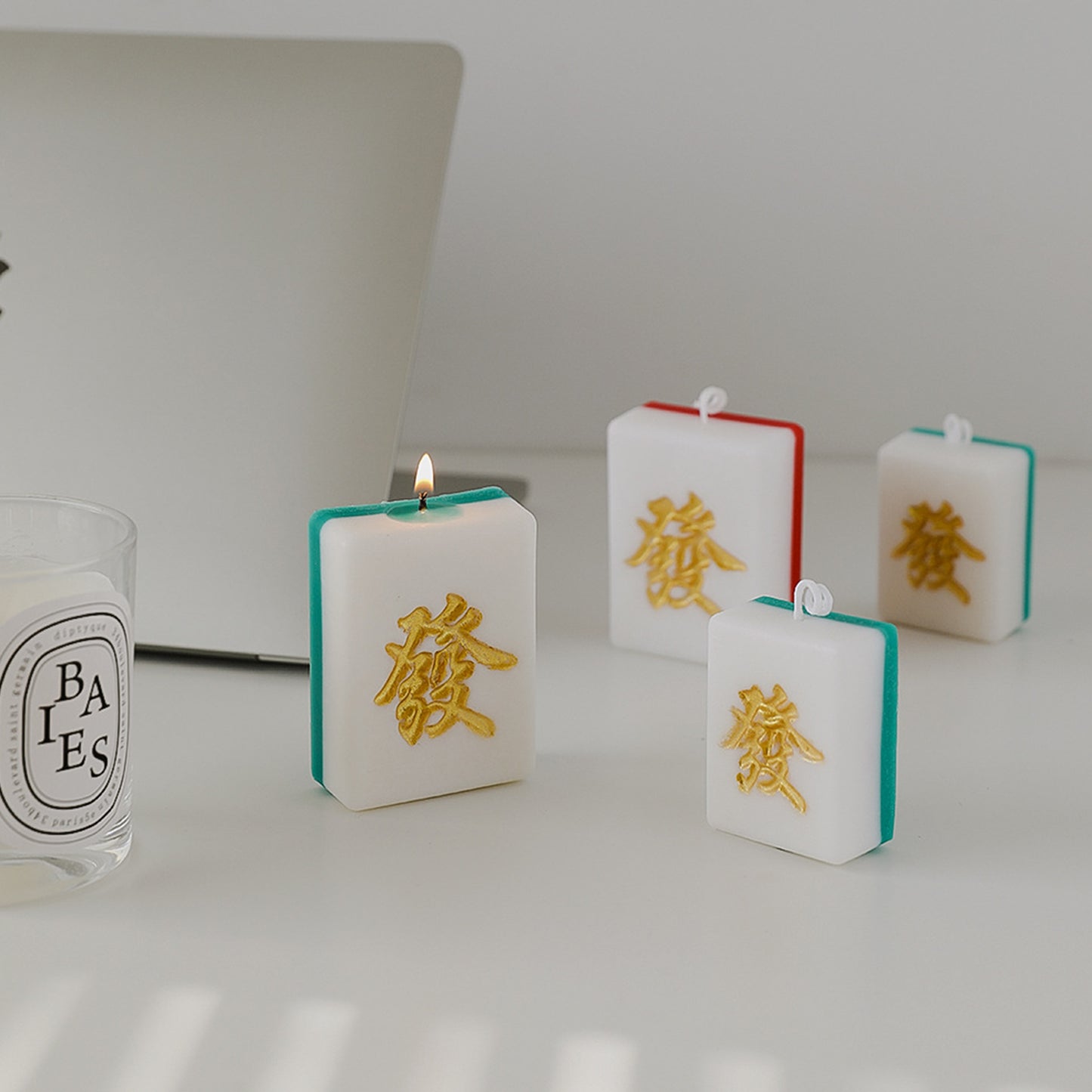 Novelty Mahjong Shape Scented Candle