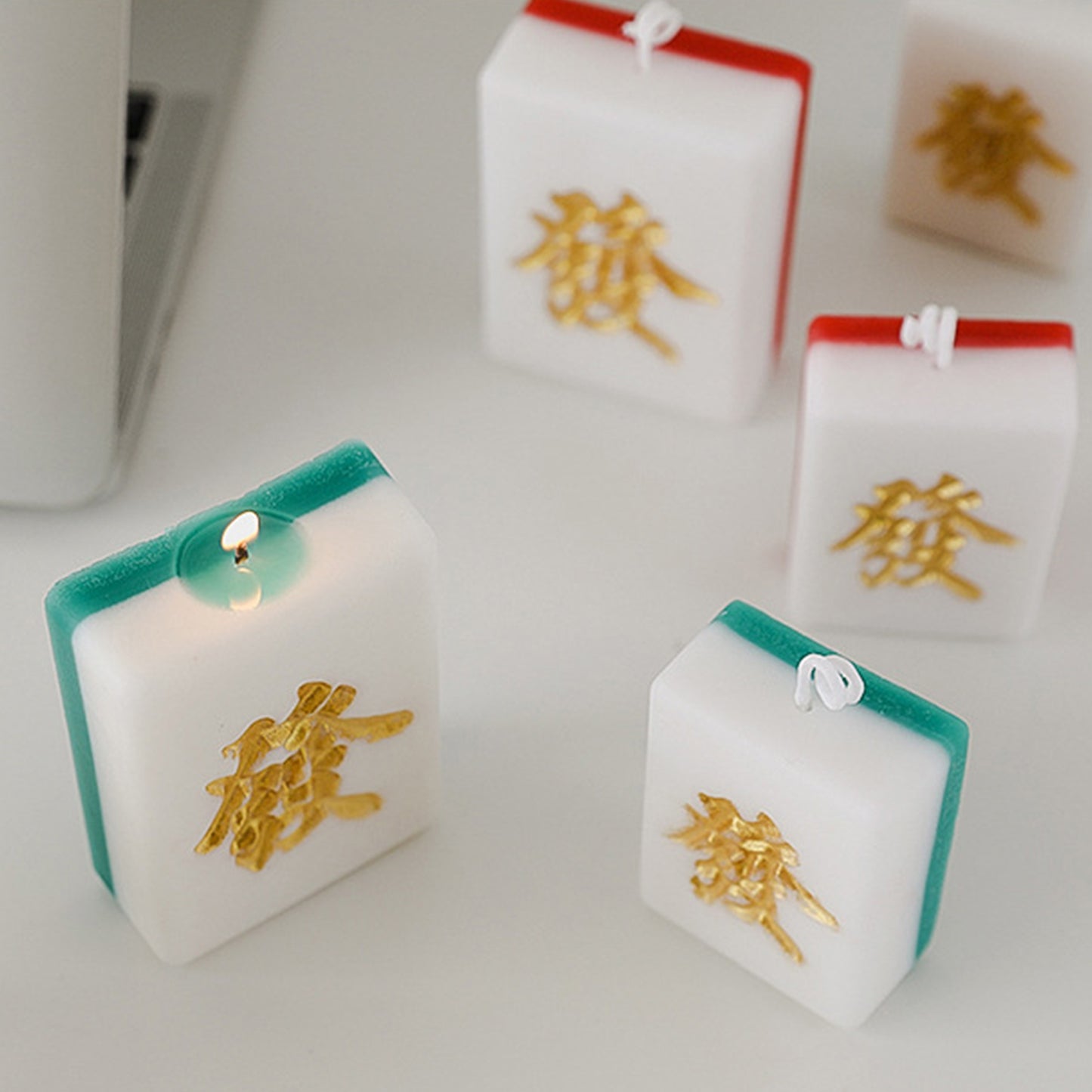 Novelty Mahjong Shape Scented Candle