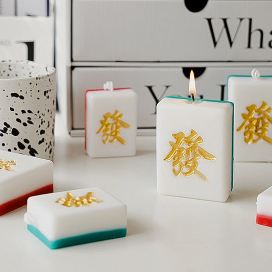 Novelty Mahjong Shape Scented Candle