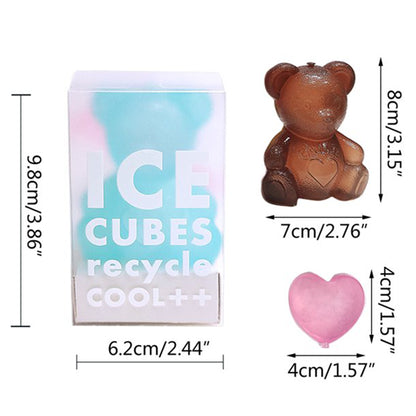 Reusable Fast Freezing Ice Cube Plastic Bear Ice Mold