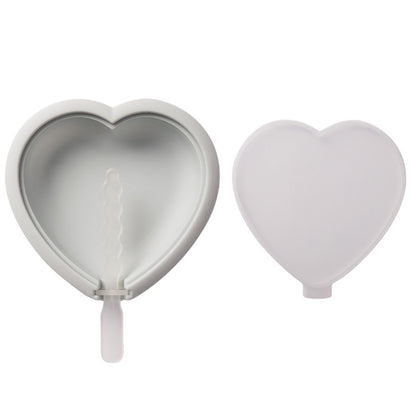 Heart & Striped Shaped Silicone Popsicles Molds (Set of 4)