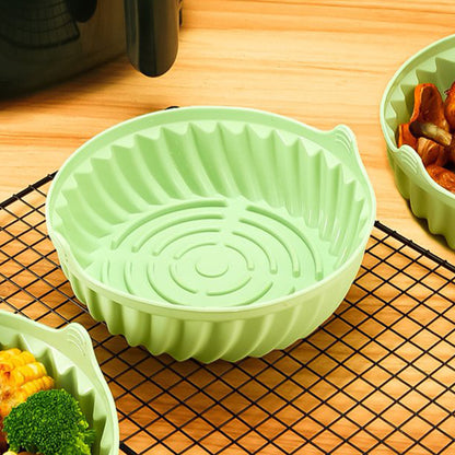 Dual-Handle Silicone Pot Air Fryers Tray