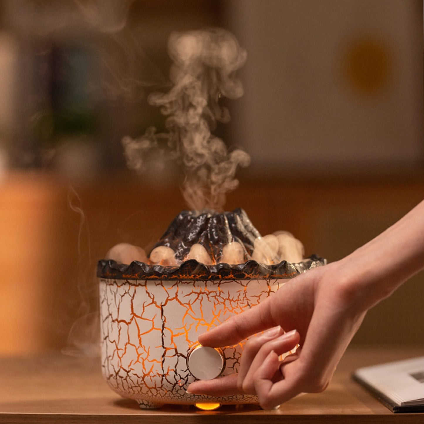 Volcano Flame Aromatherapy Humidifiers with Colored Lights