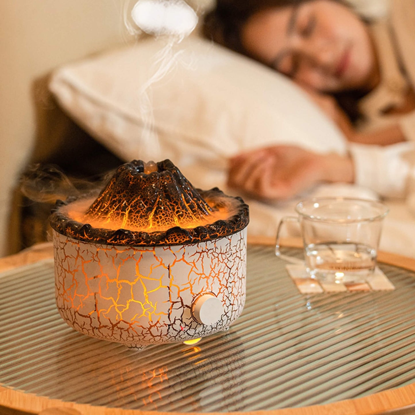 Volcano Flame Aromatherapy Humidifiers with Colored Lights