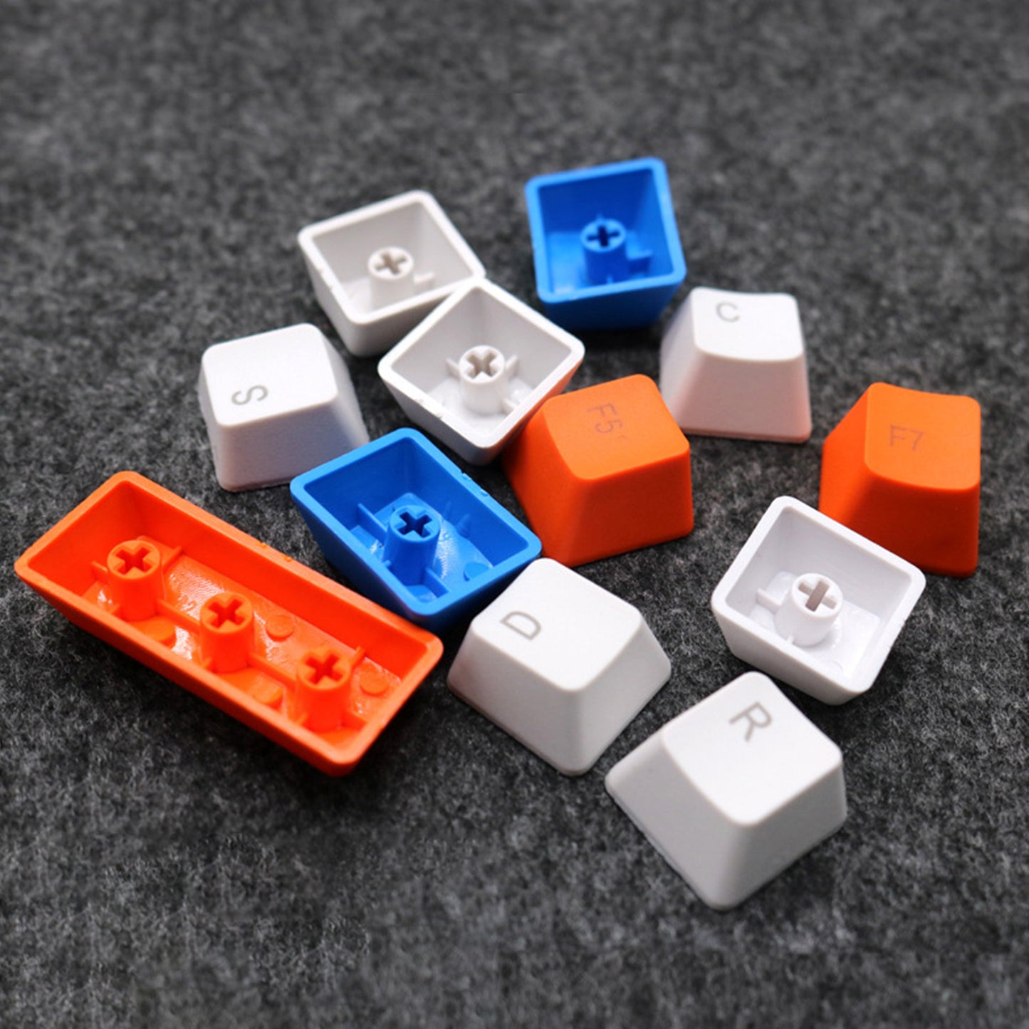 Tricolor Raindrop Backlight Keycaps Color Matching Keyset