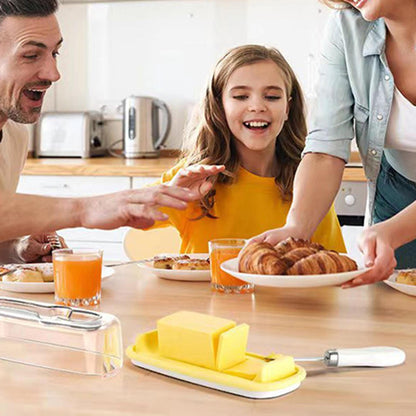 Airtight Butter Dish, Cheese Container with Knife