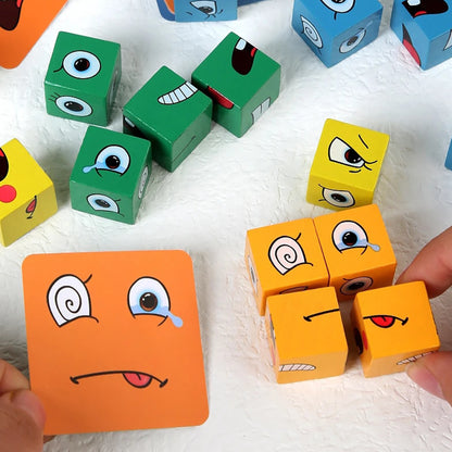 Wooden Face Change Cube Game