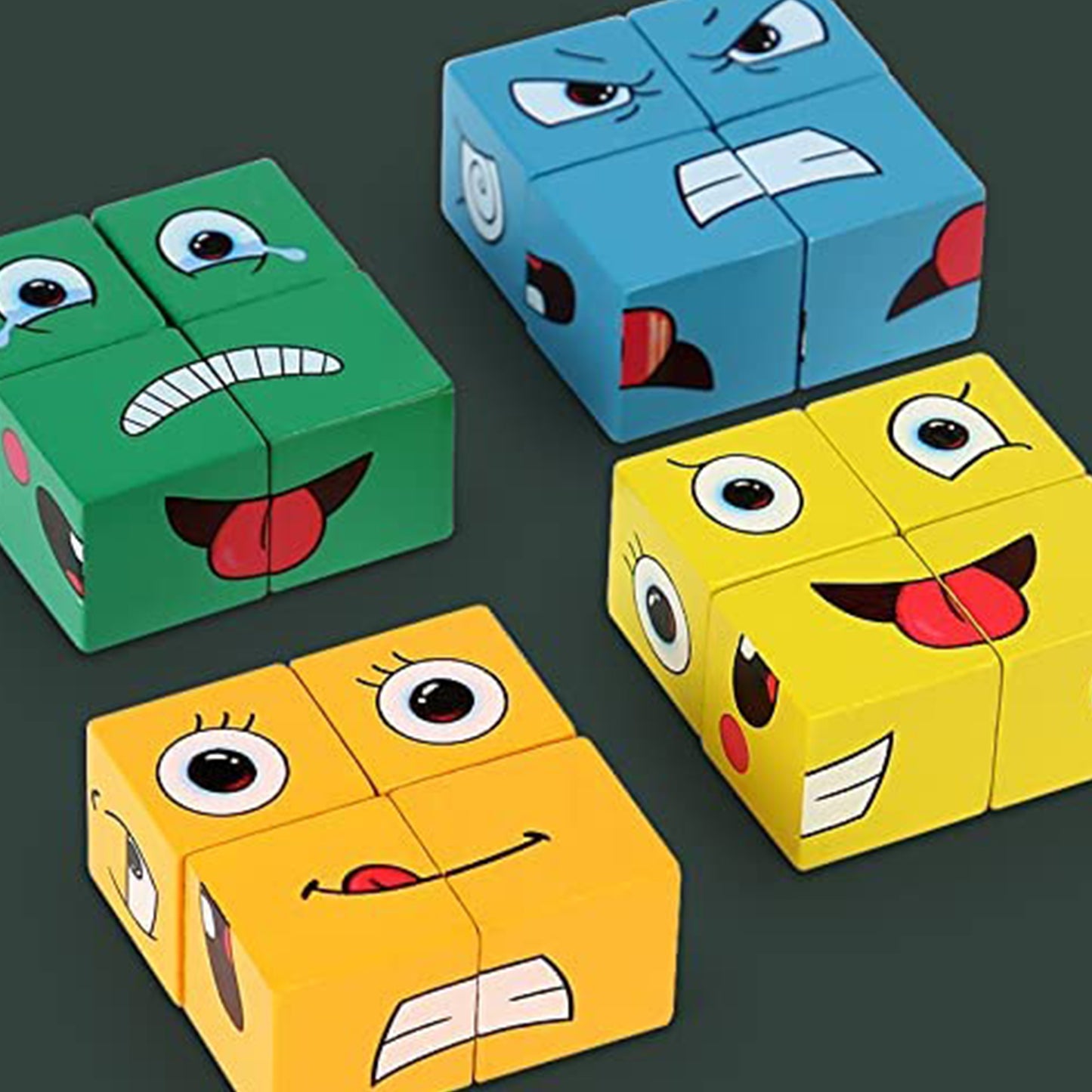 Wooden Face Change Cube Game