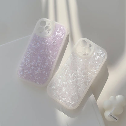 Shiny Pearl Shell Textured Protective Case for Apple iPhone