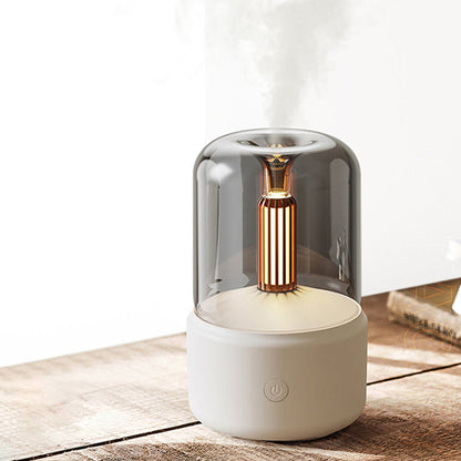 Candle Flame Night Light Humidifier Aromatherapy Diffuser