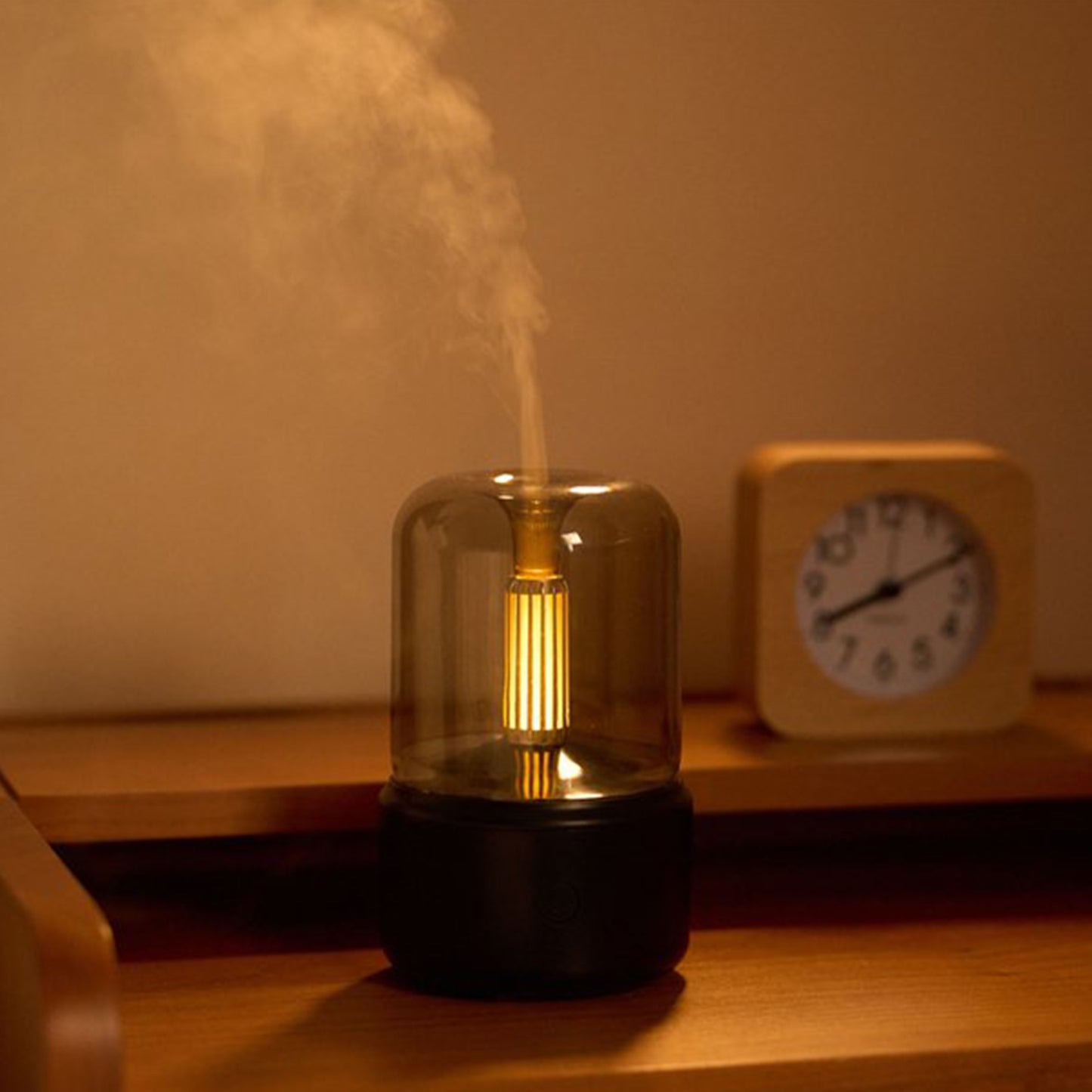 Candle Flame Night Light Humidifier Aromatherapy Diffuser