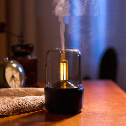 Candle Flame Night Light Humidifier Aromatherapy Diffuser
