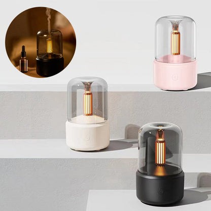 Candle Flame Night Light Humidifier Aromatherapy Diffuser