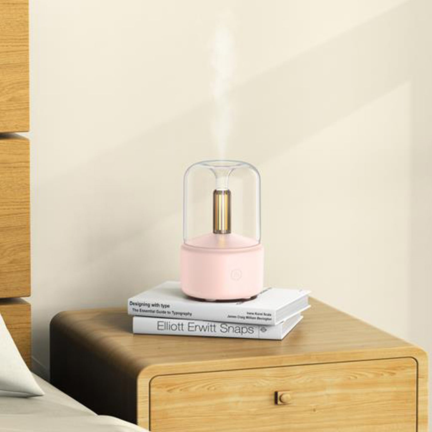 Candle Flame Night Light Humidifier Aromatherapy Diffuser