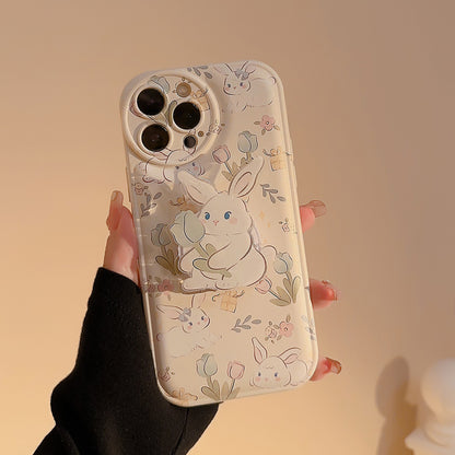 Cute Rabbit iPhone Cover with Handy Kickstand