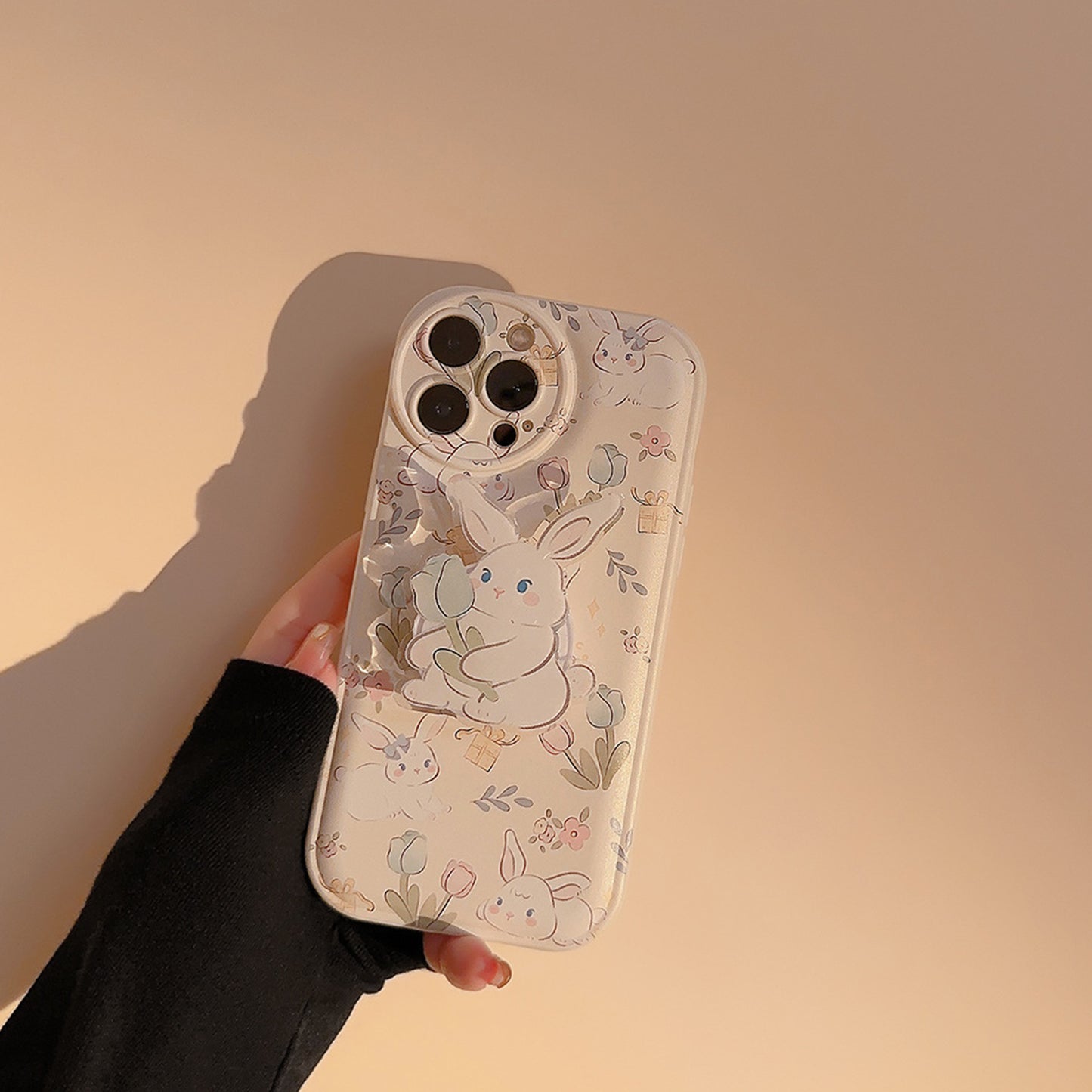 Cute Rabbit iPhone Cover with Handy Kickstand