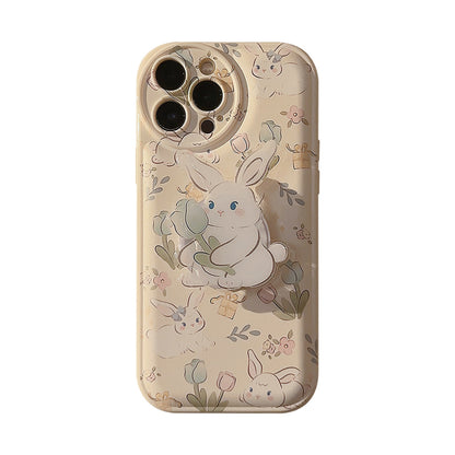 Cute Rabbit iPhone Cover with Handy Kickstand