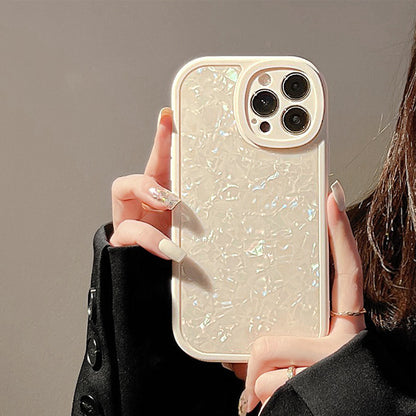 Shiny Pearl Shell Textured Protective Case for Apple iPhone