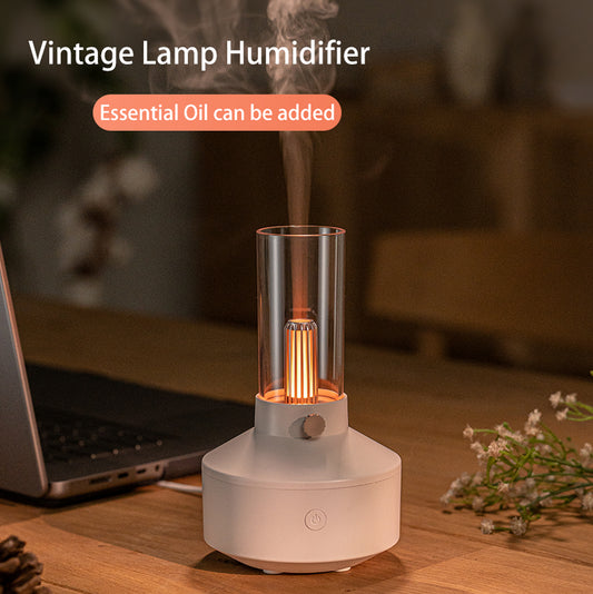 Vintage Lamp Humidifier LED Light Aromatherapy Diffuser